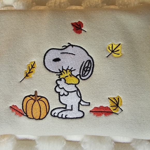 Snoopy Fall Embroidered Sweatshirt - Picture 3 of 5